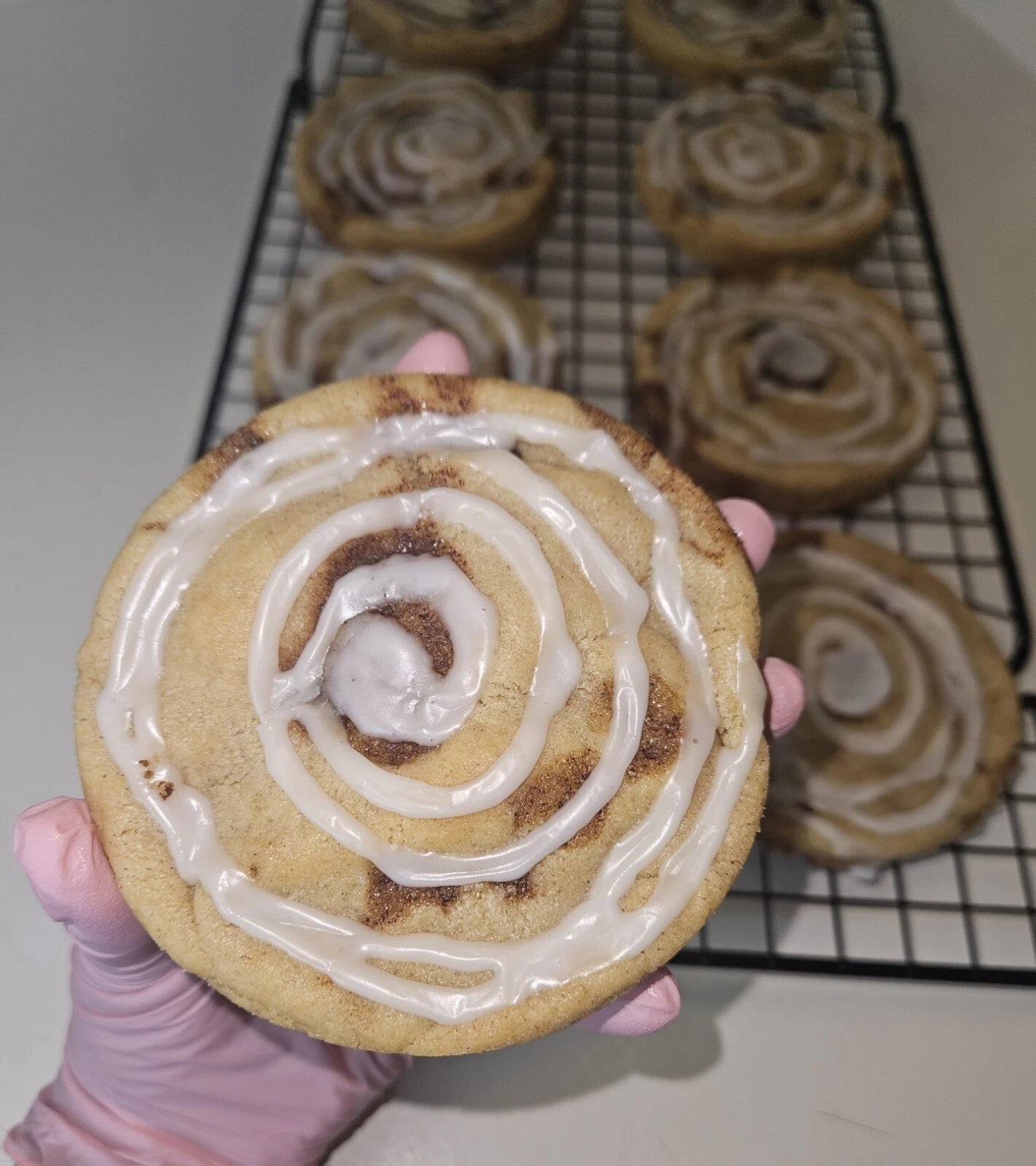 Cinmamon Roll Cookies, Giant Cookies, Soft Baked Cookies